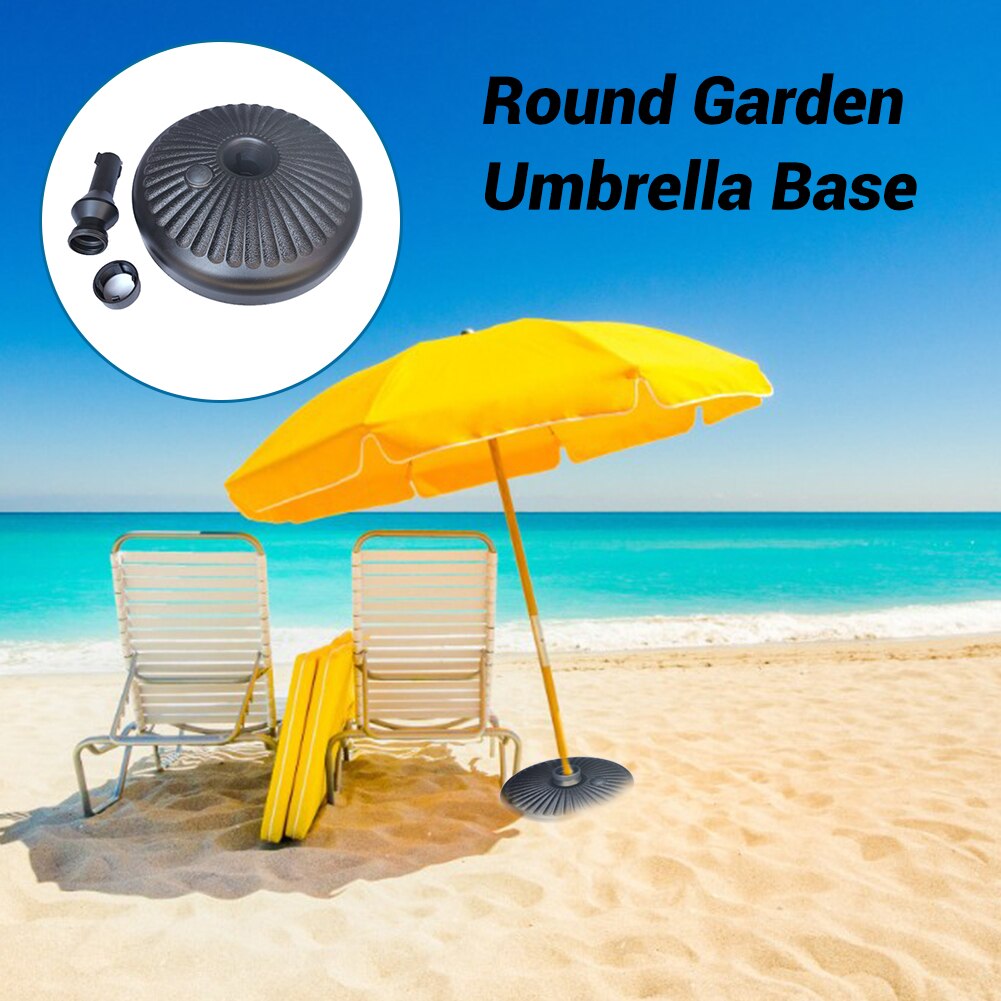38*38*14cm Patio Umbrella Base Outdoor Parasol Stand Round Water Filled Umbrella Base For Garden Beach Courtyard Umbrella