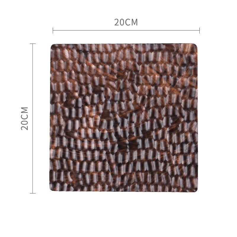 Wooden Black Walnut Tortoise Shell Tray Wooden Dry Bubble Tray Square Coaster Fruit Tray Japanese Style Tray