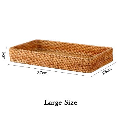 Rechthoekige rotan opbergmanden stapelbaar geweven rieten doos snack organisator houder voor keukenkasten plank kopen vanaf een prijs van 6.08
