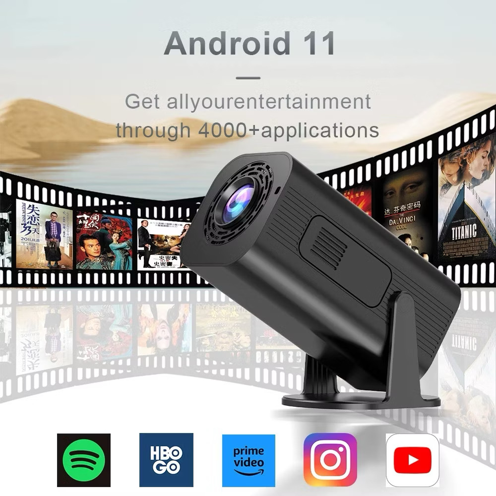 350 ANSI 4k Projector Android 11 HD 1080P Support Protable Projector LED Mini Projectors Auto Focus WiFi6 BT5.2