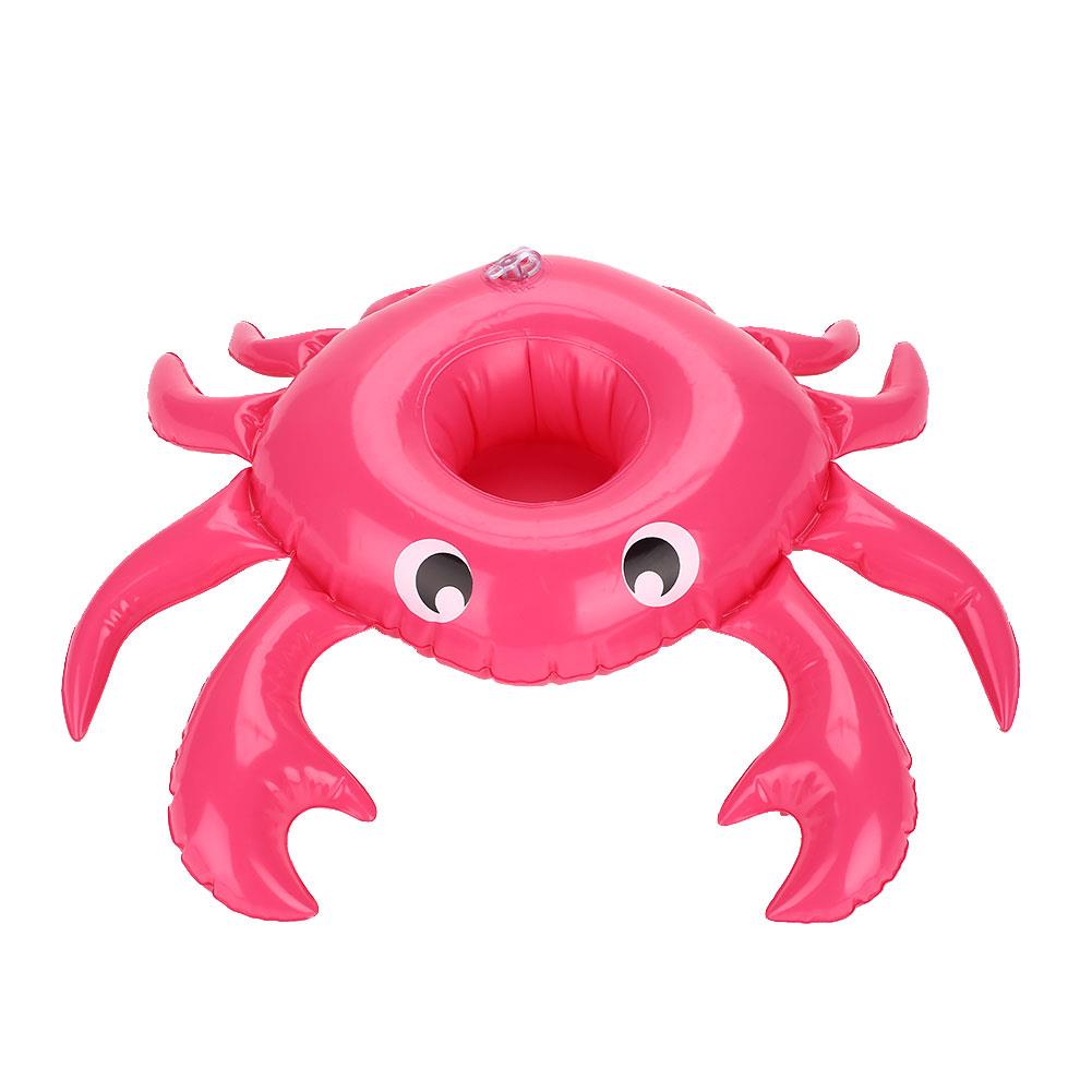 Support gonflable de verre en PVC crabe | Tapis pour tasse, pratique d'été, fête de natation, décoration hawaïenne