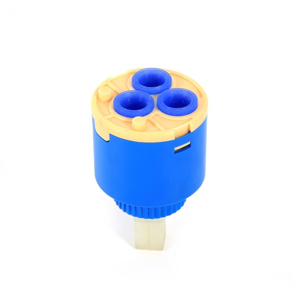 35mm/40mm Practical Ceramic Cartridge Water Mixer Tap Inner Control Faucet Valve PP Plastic - Blue
