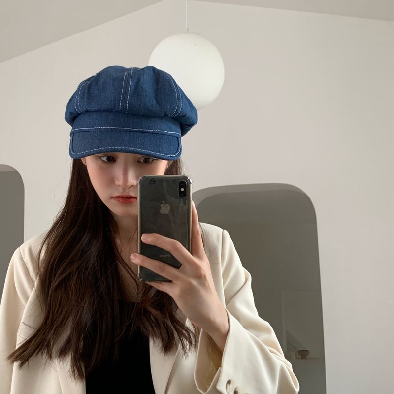 Lente En Herfst Engeland Retro Baret Damesmode Koreaanse Stijl Trendy Achthoekige Cap Dames Krantenjongenspet Cap