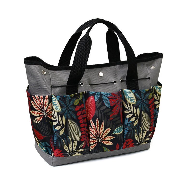 14 Pcs Garden Tool Kit Succulent Planting Hand Tools Heavy Duty Gardening Kit With Storage Tote Bag Garden Tool Organizer Bag: Grey Pattern 3 Yuan