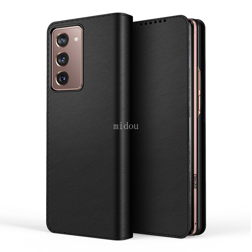 Magnetic attraction Split fold Case For Galaxy Fold 2 Case Case for Galaxy Z Fold2 5G Leather Flip Case Mobile Phone Shell