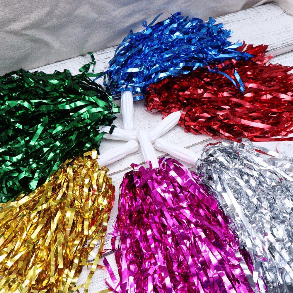 12PCS Colorful Cheer Props Cheerleader Pom Poms Cheer Poms for Competition