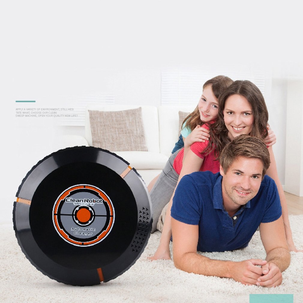 Intelligent Smart Cleaning Robot Battery Powered Automatic Robotic Portable Home Floor Vacuum Cleaner Dust Sweeper