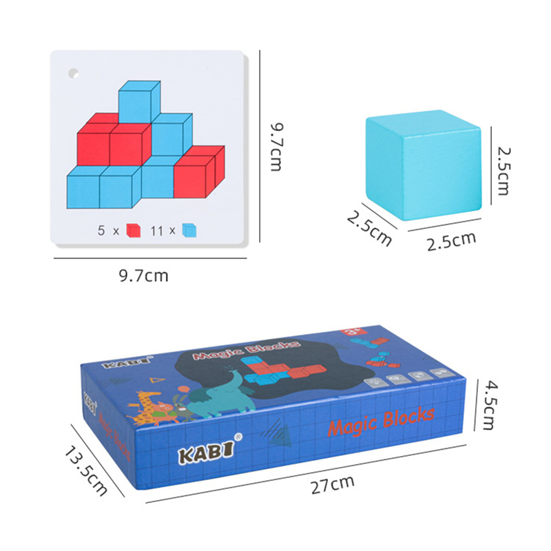 Colorato Cubi di Legno Blocchi di Bambini bambino Precoce Giocattoli Educativi Blocchi di Costruzione per Bambini di colore Di Legno Geometriche Piazze Giocattoli