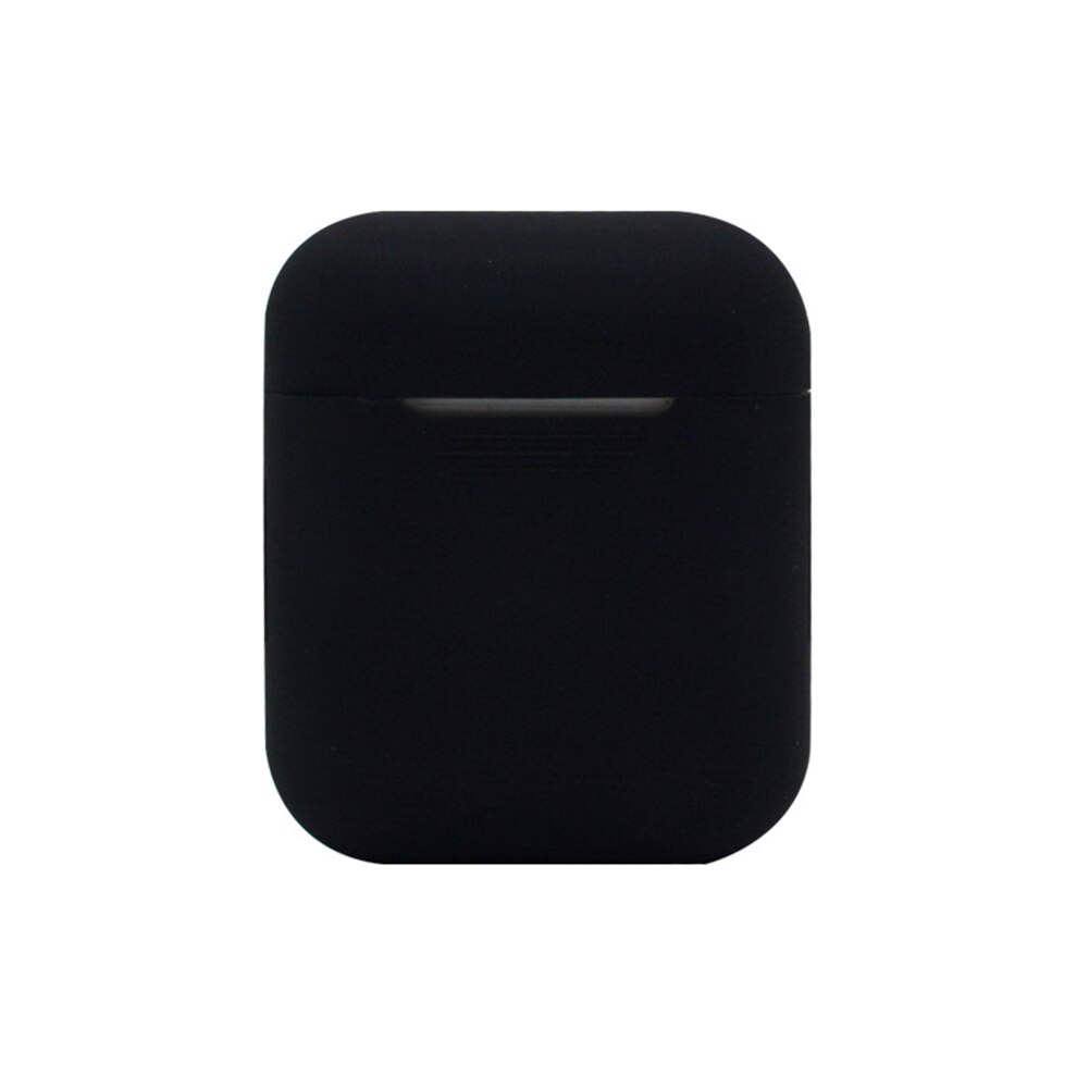 Funda de silicona blanda para auriculares carcasa a prueba de golpes protección a prueba de golpes para Apple Airpods: Negro