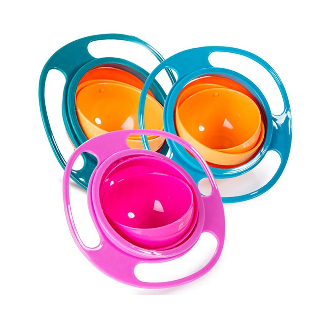 Magic Baby Gyro Bowl Universal 360 Rotate Spill-Proof Bowl Training Tableware Toddler Dishes Practice Feeding Bowl Without Mess