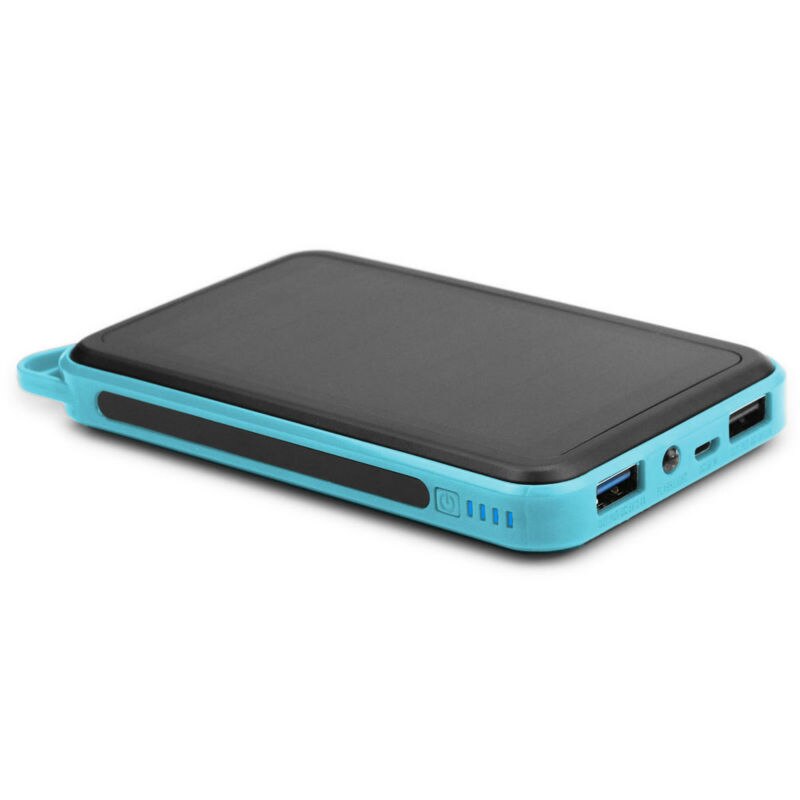 ALLPOWERS 15000mAh Solar Power Bank Portable Power Charger External Battery for iPhone 11 Samsung Huawei Mate 30 Xiaomi etc.: Blue