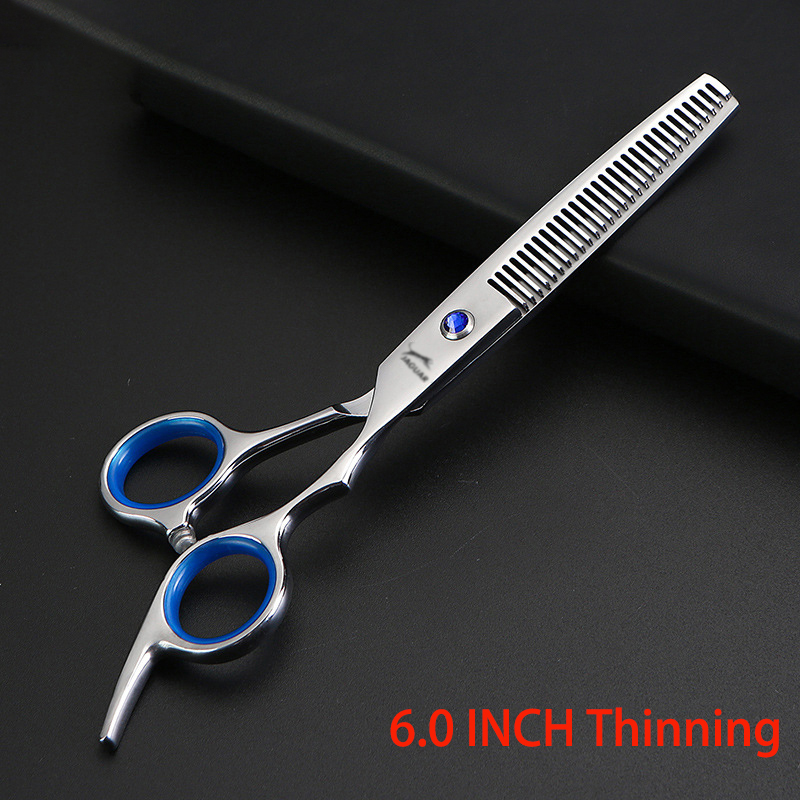 5.5 & 6 inch kappersschaar, knip- en uitdunschaar, kappersschaar, gereedschap voor de salon, barbierschaar: Blauw