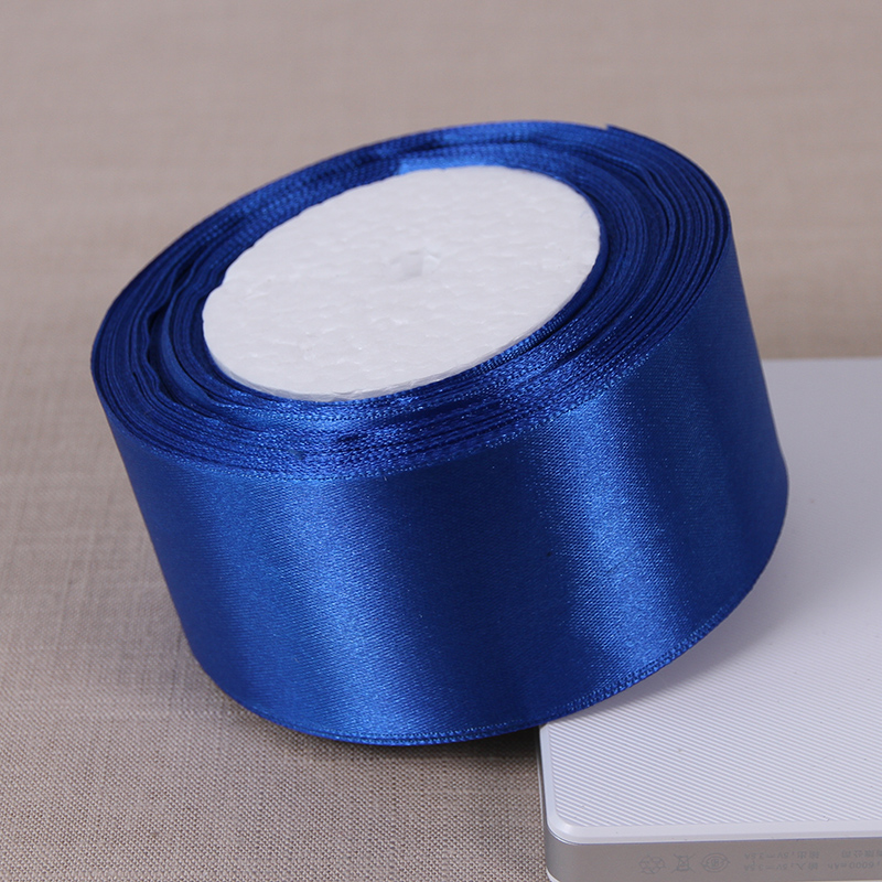 Fita de cetim azul royal, 25 jardas, 6mm-50mm, material de embalagem, faça você mesmo, arco, artesanato, decoração de festa de casamento, embrulho de presente, suprimentos para scrapbooking