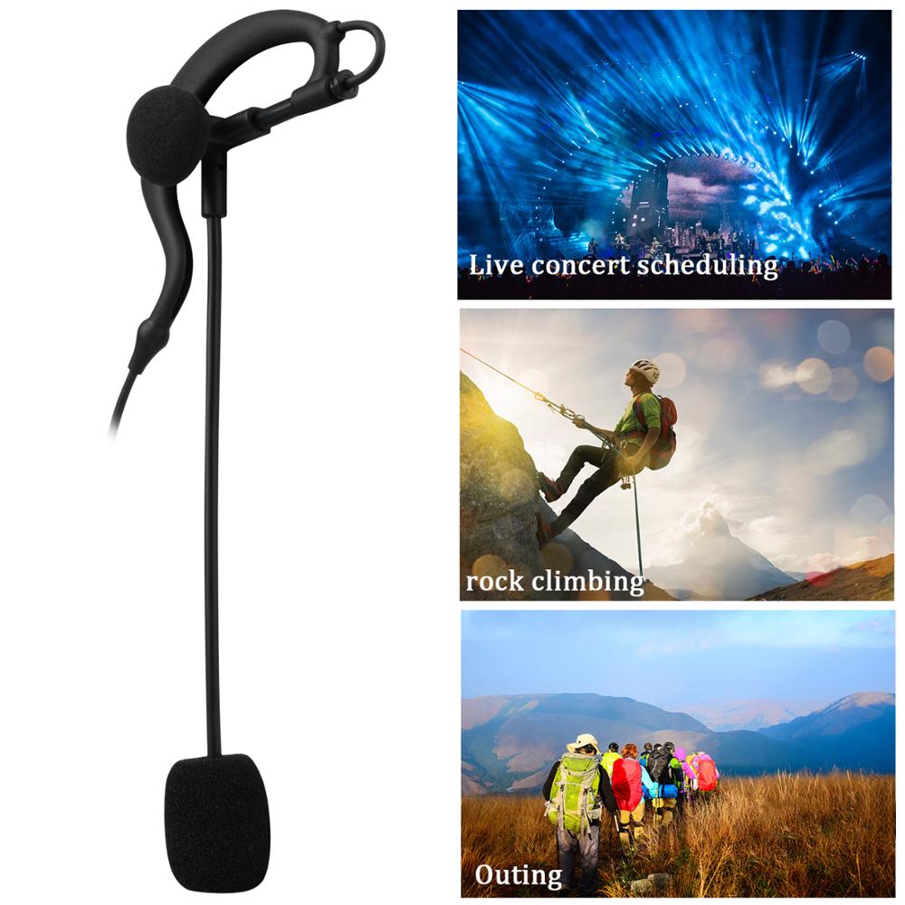 1 pieza de auriculares y micrófono Fodsports V6 Earhook para V6 V4 intercomunicador Bluetooth árbitro de fútbol Judge Biker