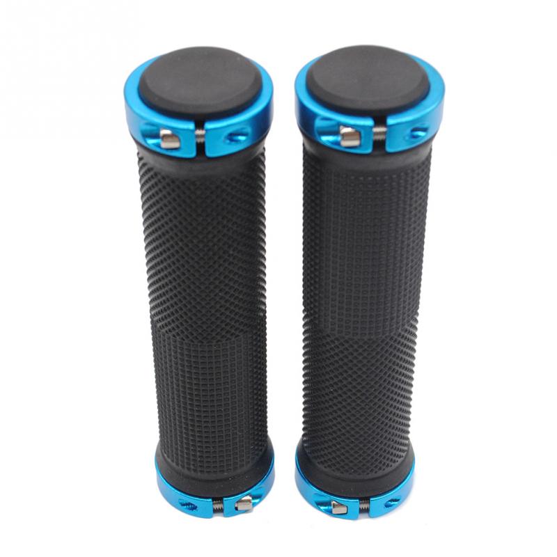 1 pair Road Cycling Handlebar Grips Anti-Skid Rubber Bicycle Grips Mountain Bike Lock On Bicycle Handlebars End Grips: Blue