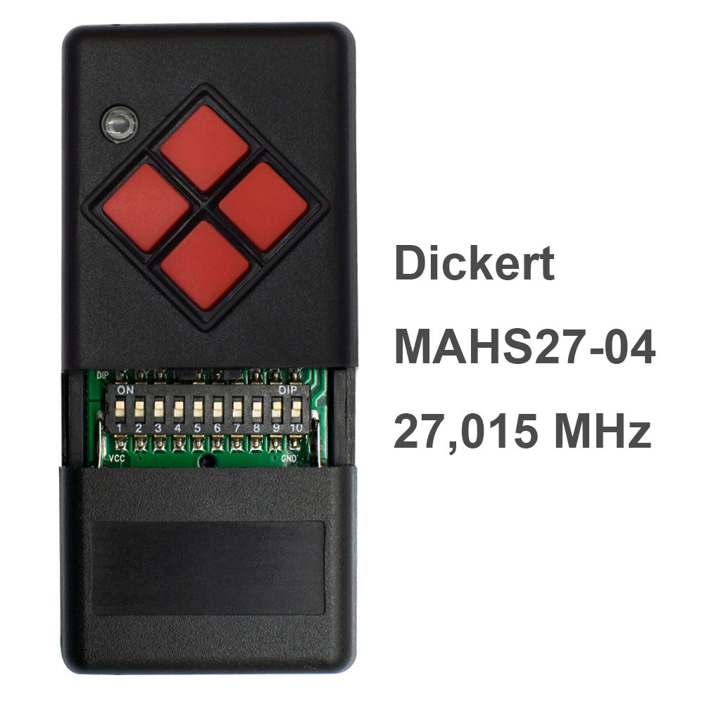 Dickert MAHS27-04 MAHS27-01 27,015 MHz Garagentor-Fernbedienung Dickert MAHS27 27 MHz Handsender