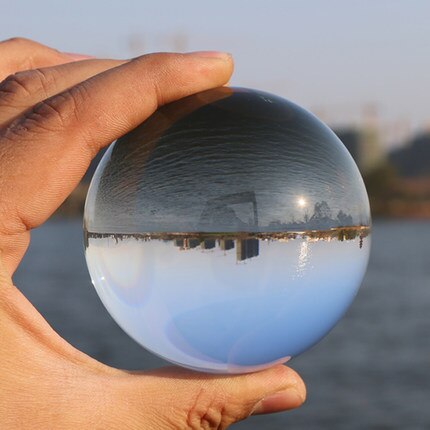 9cm genomskinliga kristaller linsboll fotografi dekoration akrobatik födelsedag hantverk dekor feng shui dekorativa bollar: 10cm