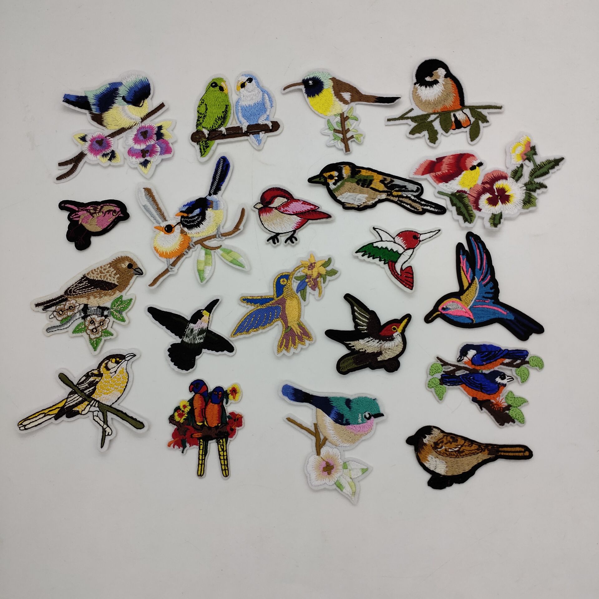Jaar stijl vogel smeltlijm applicatie borduurwerk patch diy patches strepen  c2169-c2258