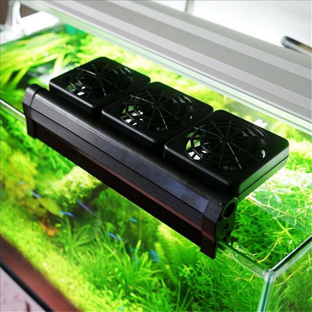 Aquarium Kühlung Fans Kalten Wind Chiller Einstellbare Wasser Kühler 3 Fan Köpfe Automatische Temperatur Steuerung Produkte praktische