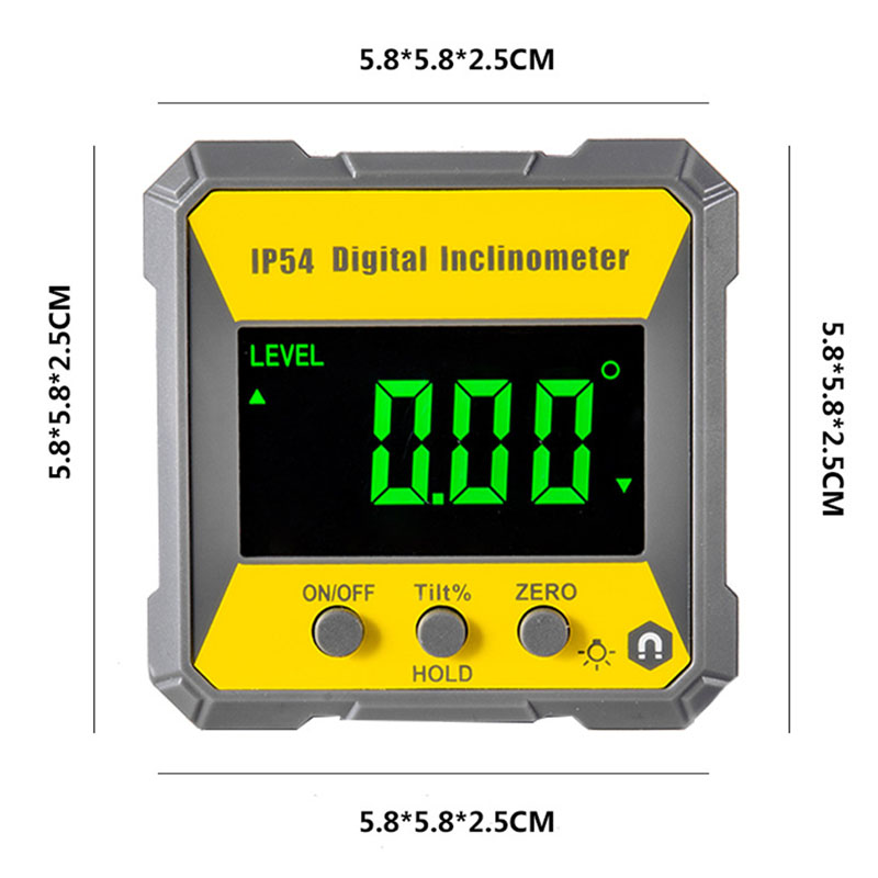 360 Graden Digitale Niveau Gradenboog Inclinometer Magnetic Digitale Hoek Gauge Met Backlight Precisie Niveau Doos Meetinstrument