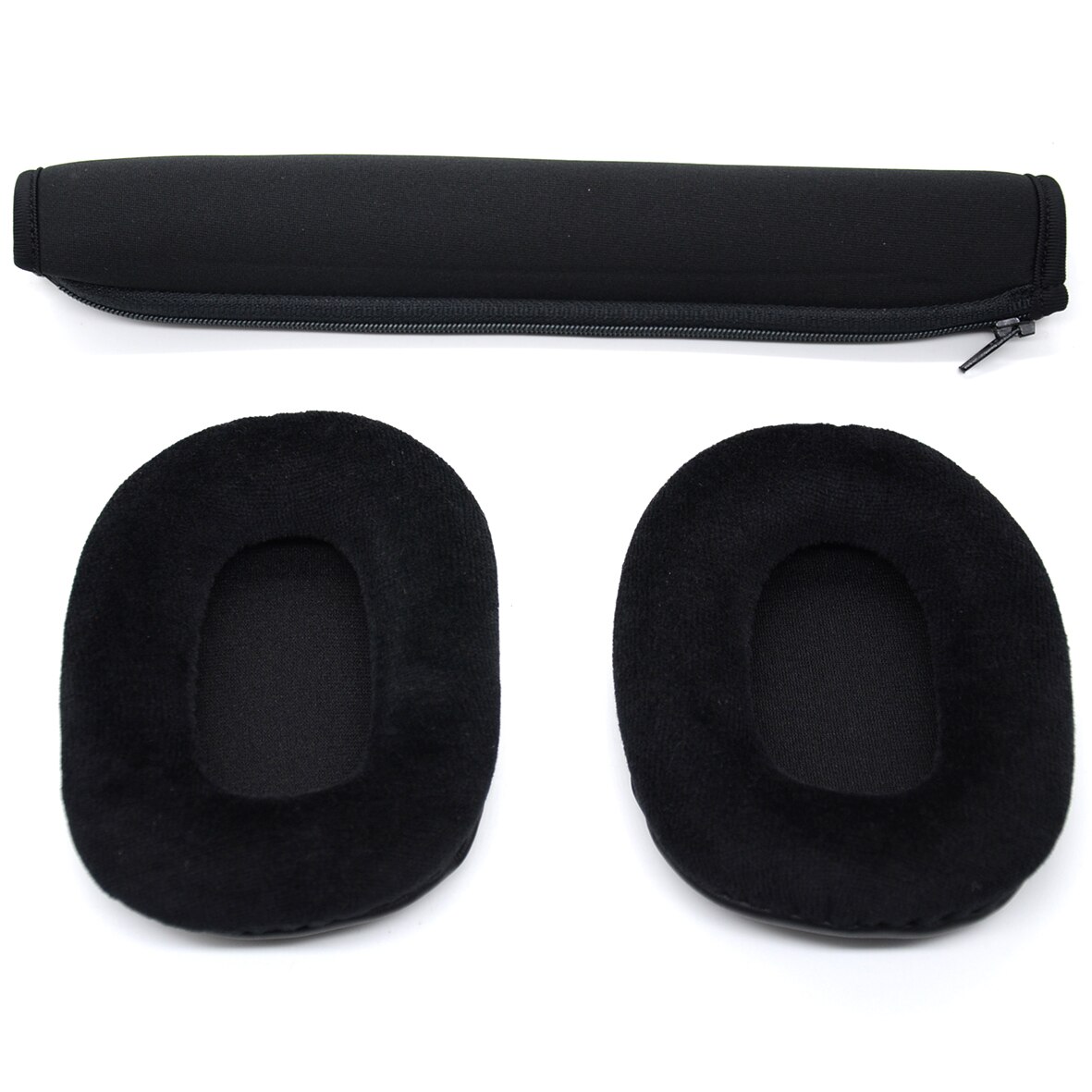 Ersatz Stirnband Ohrpolster Kissen für Audio Technica ATH M70 M50X M50 MSR7 M40X M40 M30X Headset Ohrenschützer Abdeckung ohr pads tassen: bk velvet bk band