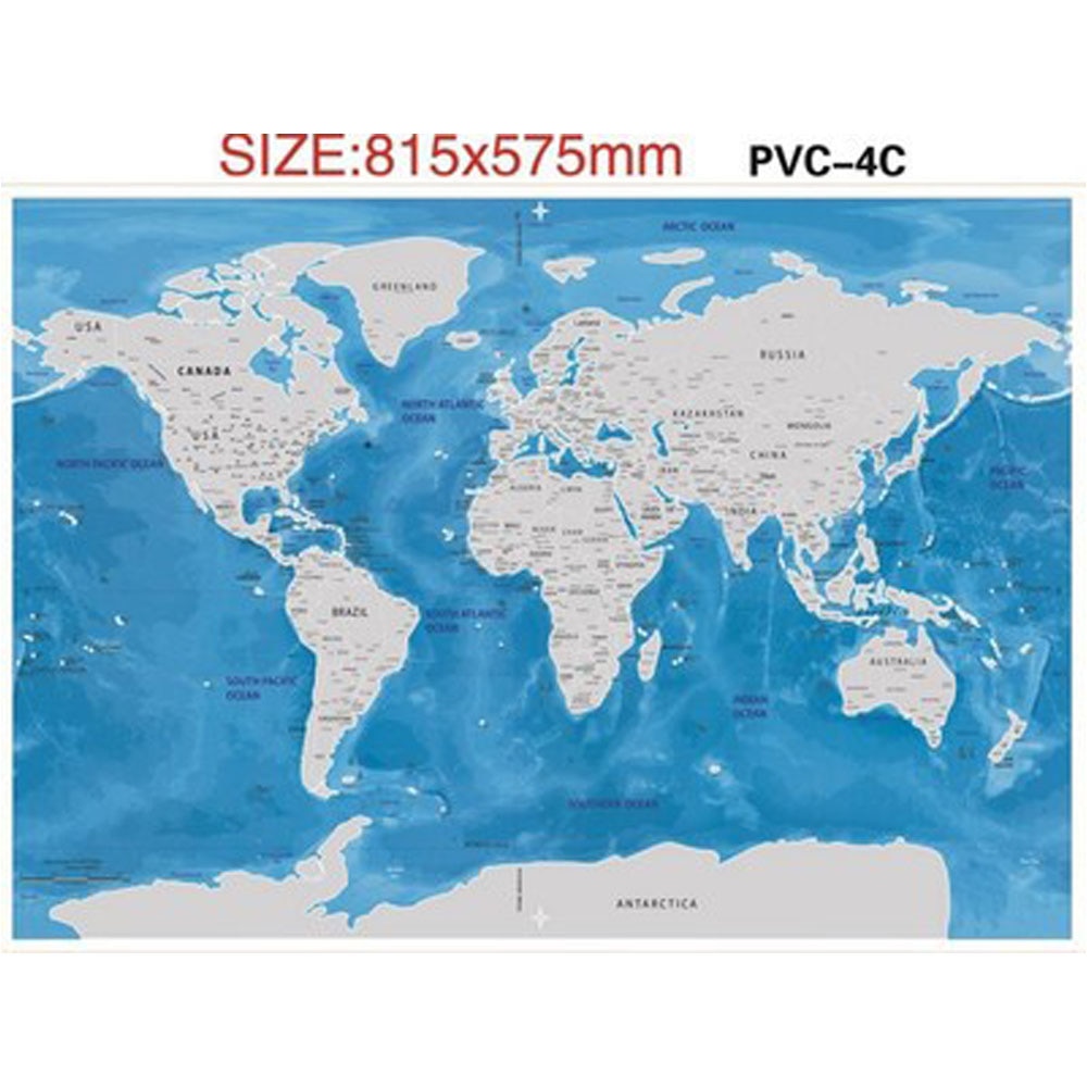 2 st 59.4 x 82.5cm skrapa av världskartan ocean edition traveller explorers kontorsmaterial social studies material poster