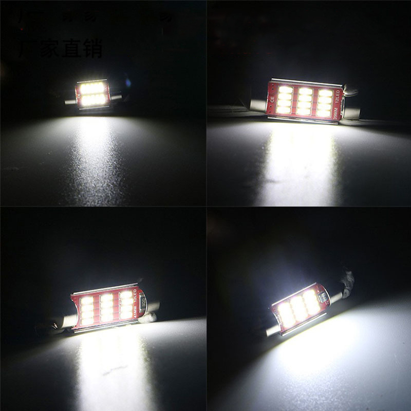 2/10 pièces C10W C5W LED Canbus feston 31mm 36mm 39mm 42mm pour ampoule de voiture lampe de lecture intérieure lampe de plaque d'immatriculation blanc erreur libre