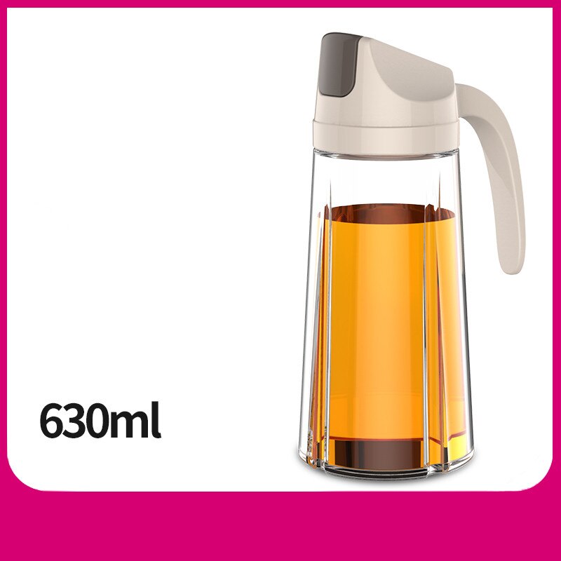 Glas olivenolie flaske premium eddike beholder køkken sojasovs flaske glas eddike opbevaring flaske madlavningsværktøj: 630ml abrikoser