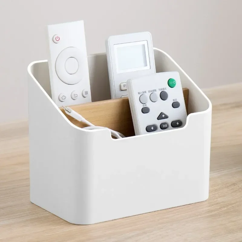 Fernbedienung Halfter Schreibtisch Lagerung Organizer Kasten Container Bambus Holz Partition Abnehmbare Lagerung Kasten Schreibtisch Büro Liefert: verrotten