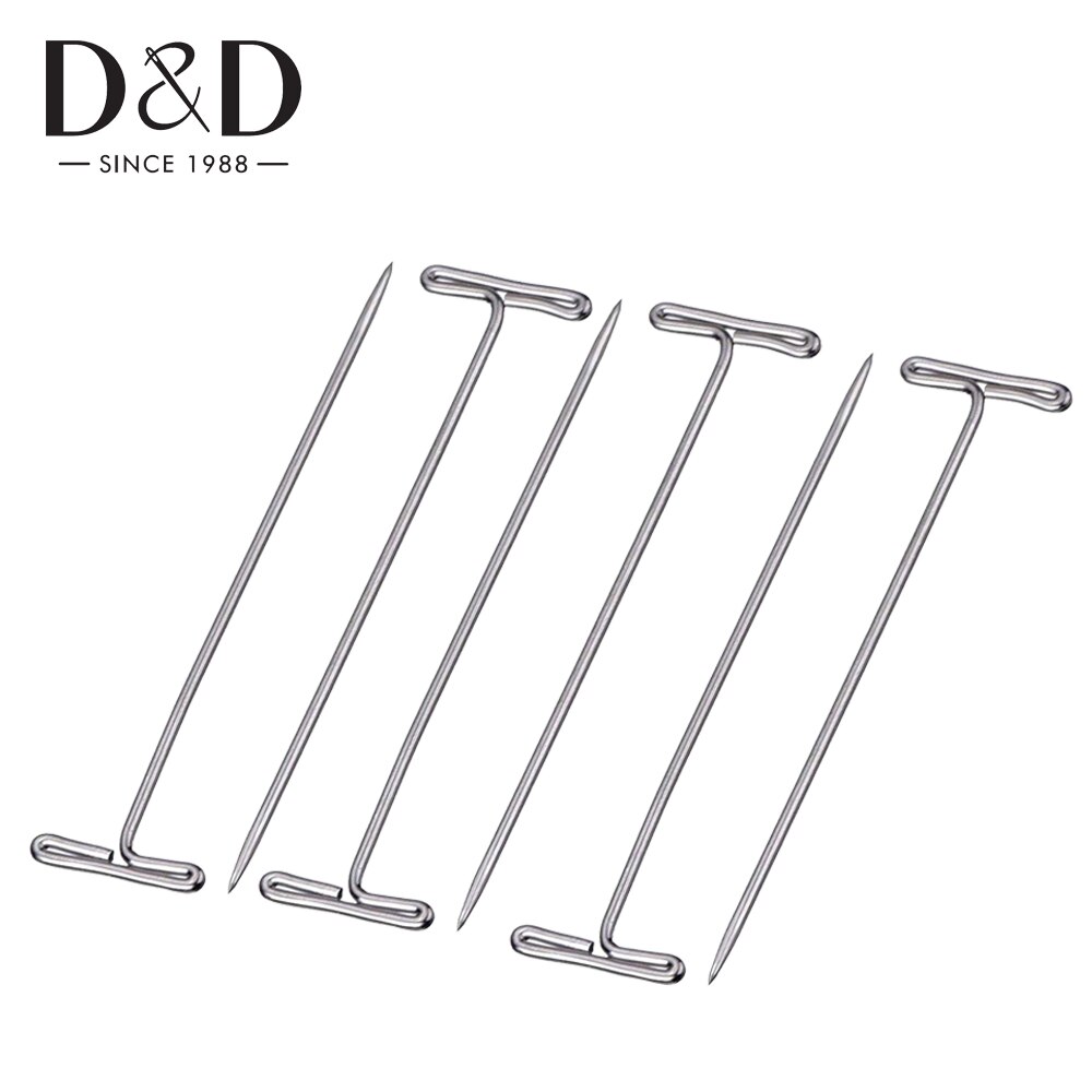 50Pcs 51mm Stainless Steel Straight Pins Stitch T Dressmaking Pins &amp; 20Pcs Hand Curved Needles Quilt Applique Sewing Accessories