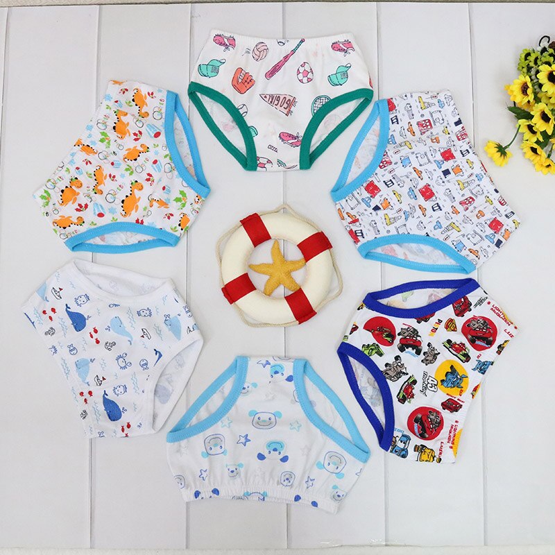 Børnetøj rene bomuldstrusser til drenge 1-5 år 6 stk./kombi forskellige farver undertøj børnetøj: B / 3t