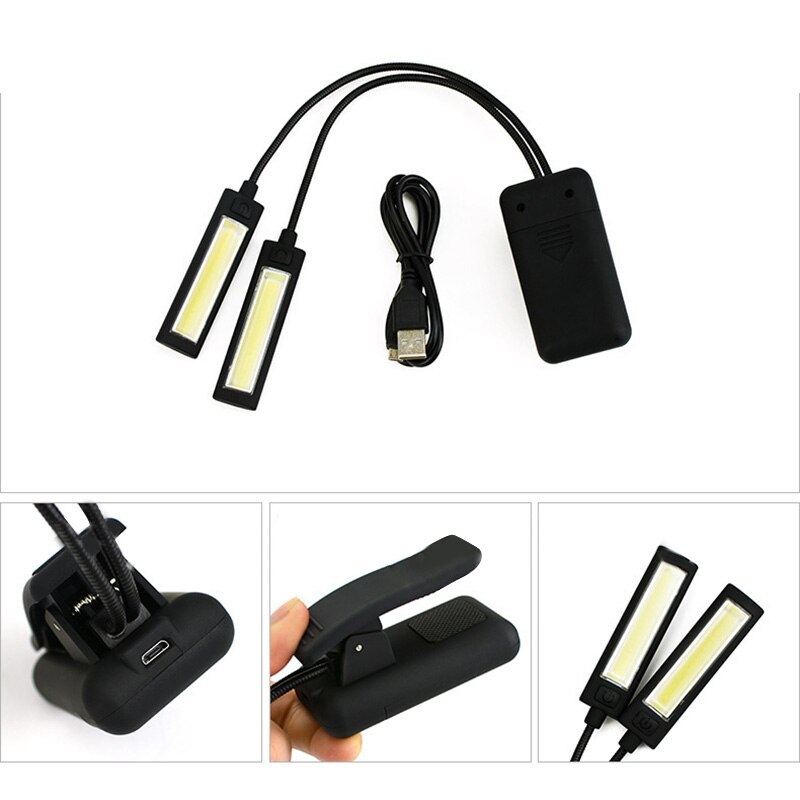 super lyst klips kolbe ledet bokleselampe nattlys bordlampe fleksibelt klipp på væpne skrivebordslampe til bærbar pc
