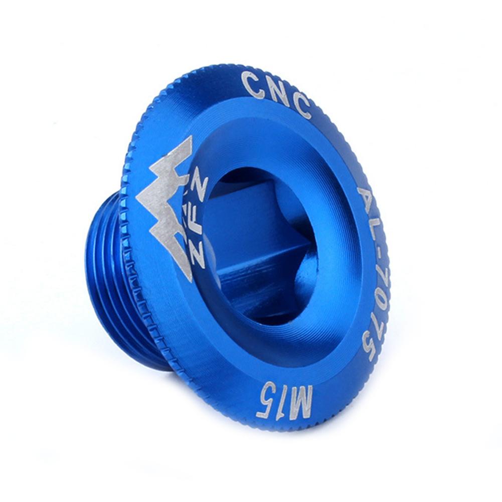 M20 M18 M15 Crank Cover Crank Screw Cap MTB Crankset Crank Cover Aluminum BMX Road Bike Fitting Bicycle Parts: M15 Blue