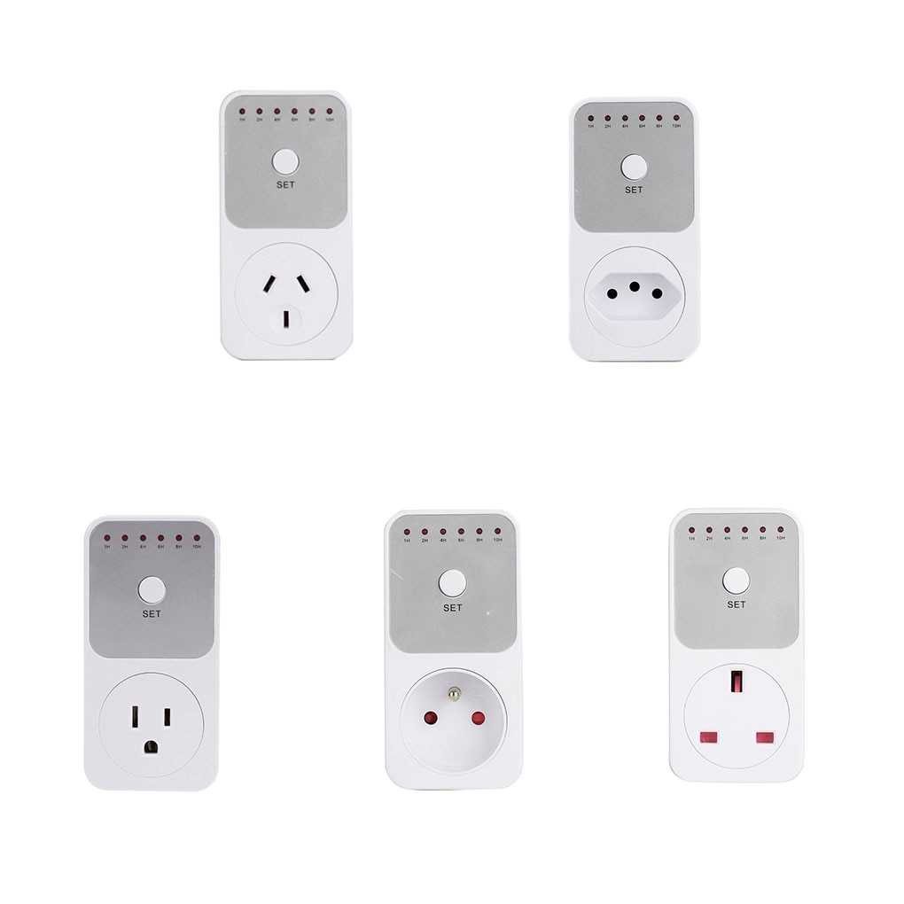 10Hr Timer Countdown Switch Smart Control Plug-In Socket Outlet Automaticl Turn Off Electronic Device