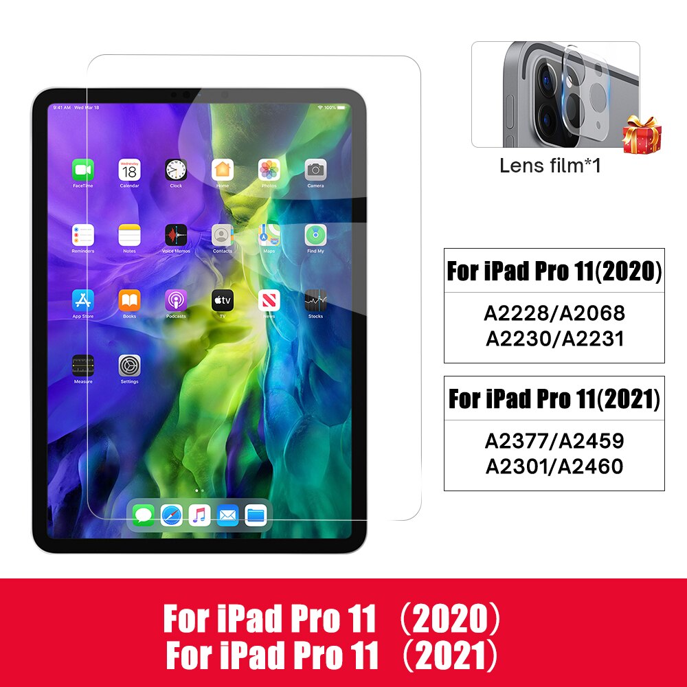 Dla 2019 iPad 10.2 2020 iPad Pro 11 Air 3 10.5 powietrza 4 10.9 ochraniacz ekranu szkło hartowane dla 9.7 iPad 5 6th Gen Mini 4 5 6: iPad 11 Pro 20202021