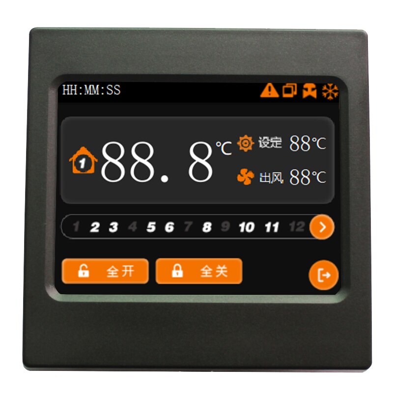3.5 Inch TFT LCD Smart Programmable HMI Touch Screen RS485 Modbus RTU 86mm Color Display Wall Touchpad 320*240 PLC Touch panel