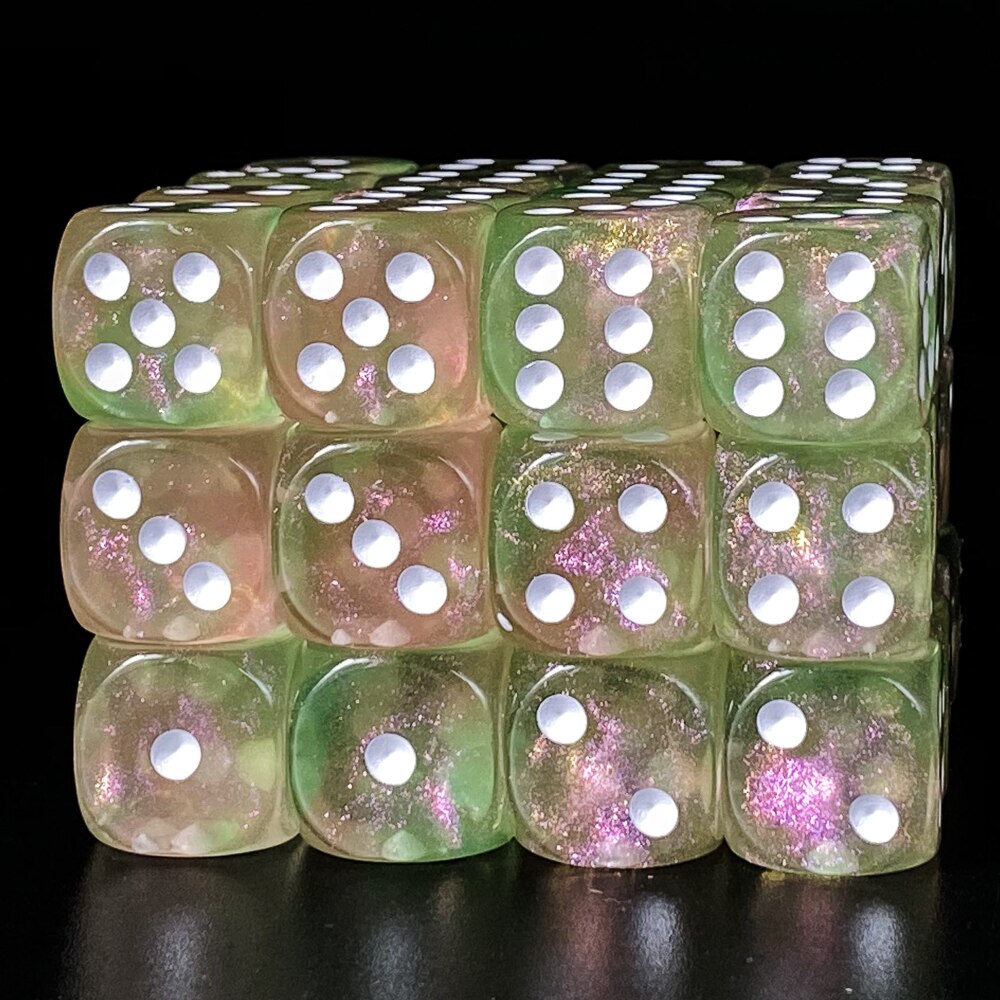 Poludie 10 Stks/set Roze Groen Dnd Dobbelstenen D6 Polyhedrale Dobbelstenen Voor D &amp; D Rpg Mtg Club Gokken Desktop Grappige games Outdoor Party Bar