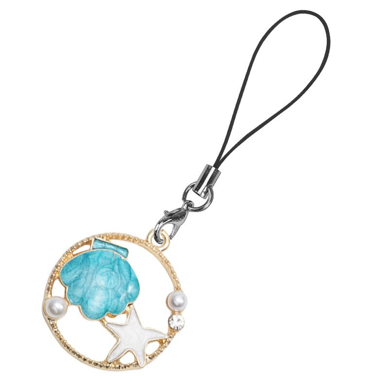2020 nova chegada 1 peça de alta qualidade metal moda escudo estrelas cinta do telefone móvel bonito chaveiros cordão decoração do telefone: 3