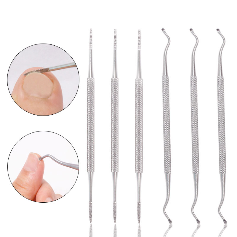 Double Ended Ingrown Toe Nail Lifter File Toenail Paronychia Podiatry Manicure Pedicure Nail Care Hook Foot Clean Tool