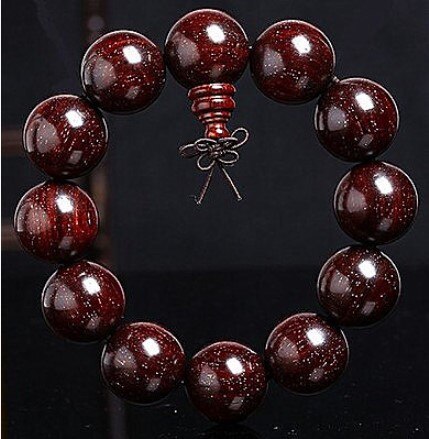 Di alta qualità 20mm autentico India Lobulare Legno di Sandalo Rosso in legno Naturale Buddha Borda I Braccialetti d'oro stella Vecchio Materiale Dei Monili