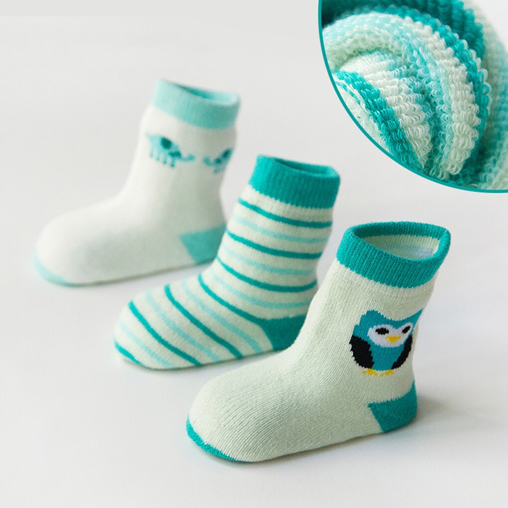 3 Paren/set Winter Herfst Thicken Warm Leuke Baby Badstof Sokken Baby Peuters Hoge Sokken