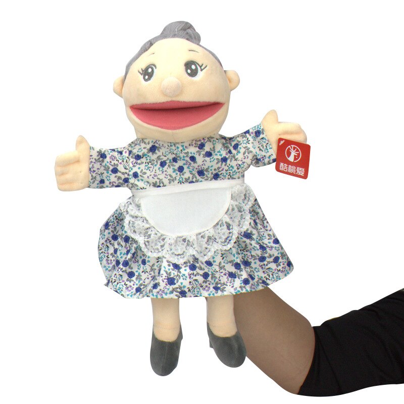 Mund bewegen plüsch handpuppe oma Mama mädchen junge opa Papa familie Finger handschuh Hand bildung bett geschichte lernen lustige spielzeug puppen