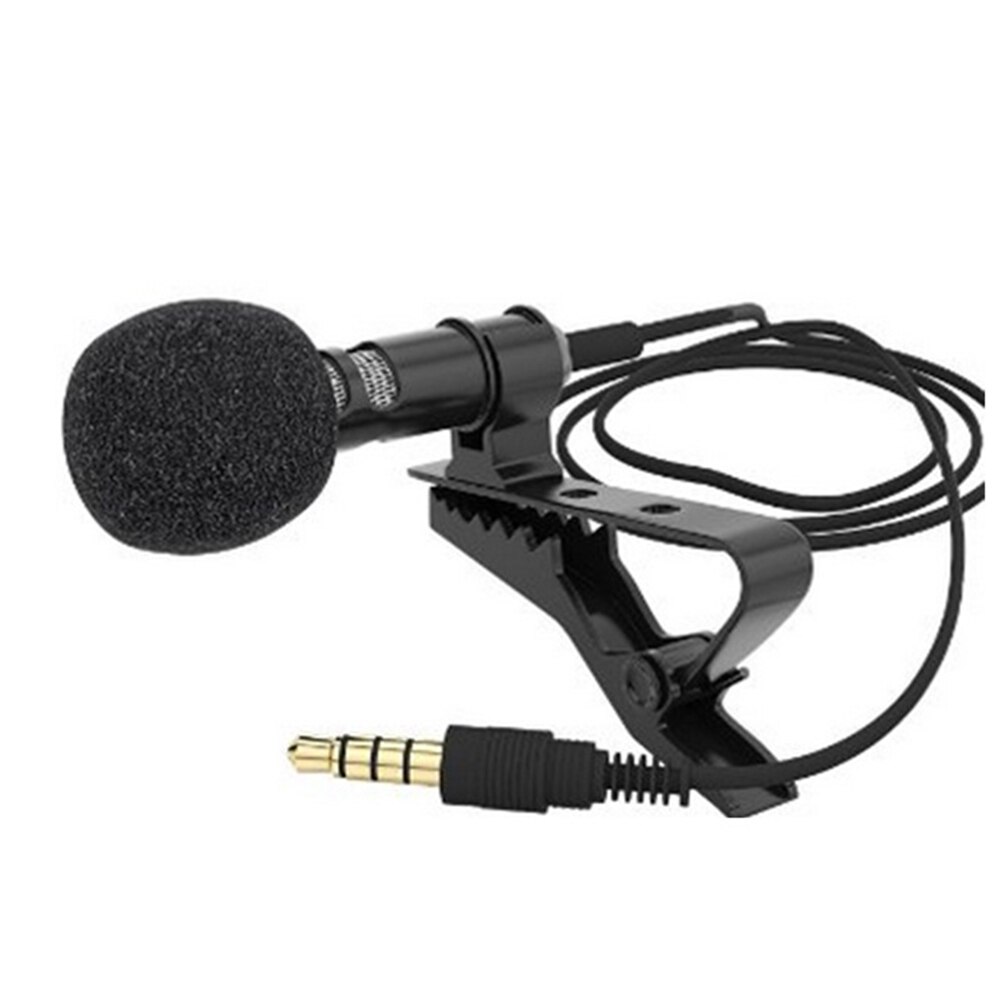 3.5mm Mini Clip-On Lapel Microphone Lavalier Handsfree Condenser Microphones Wired Mic For Speaking Speech Phone