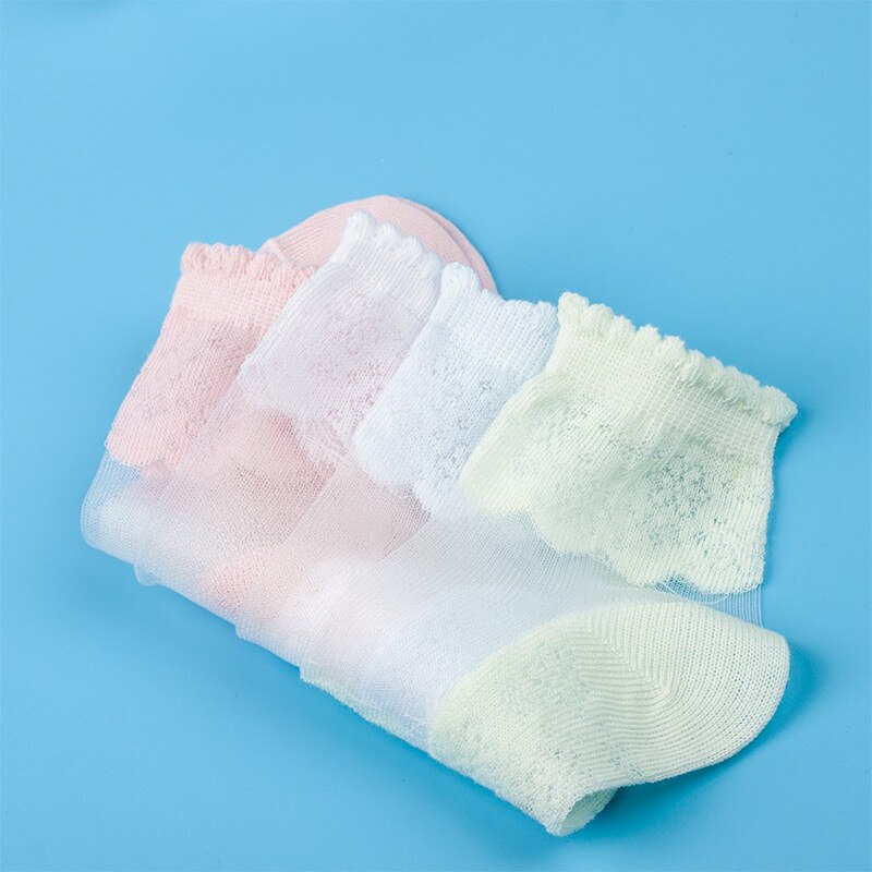 Meninas meias de malha estilo bebê meias com na moda elástico rendas flores verão nova chegada atacado 5 pares/lote crianças meias