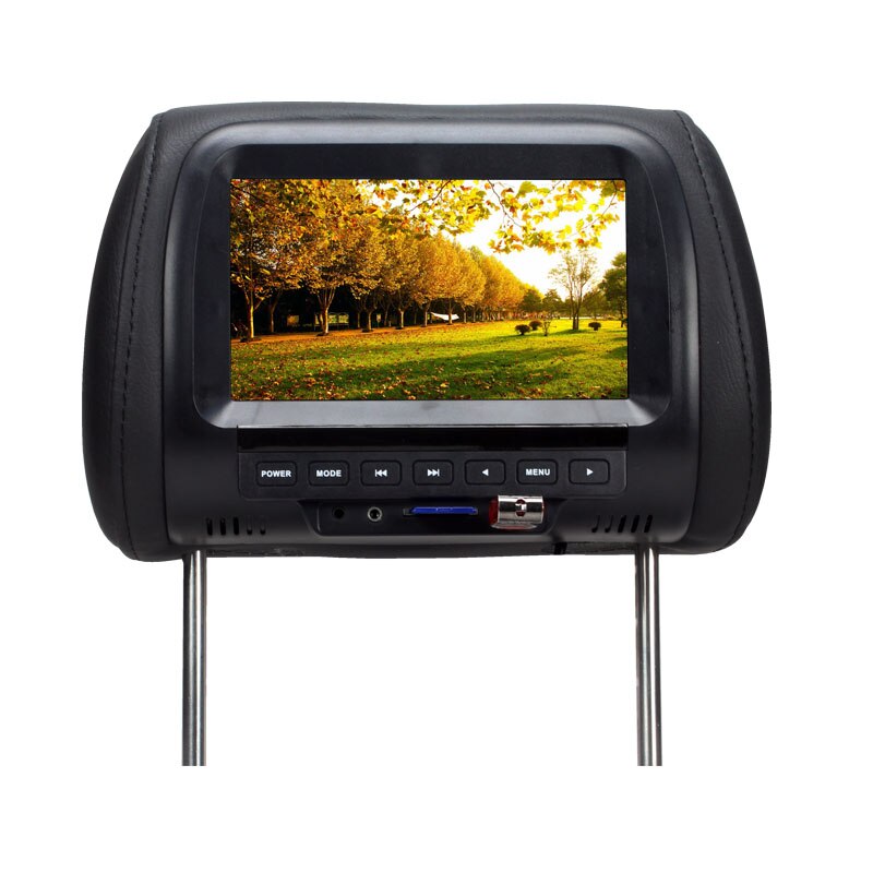 7 Inch TFT LED Screen Car Video Products General Car Headrest Monitor Black color AV USB SD MP5 FM Speaker SH7038-MP5