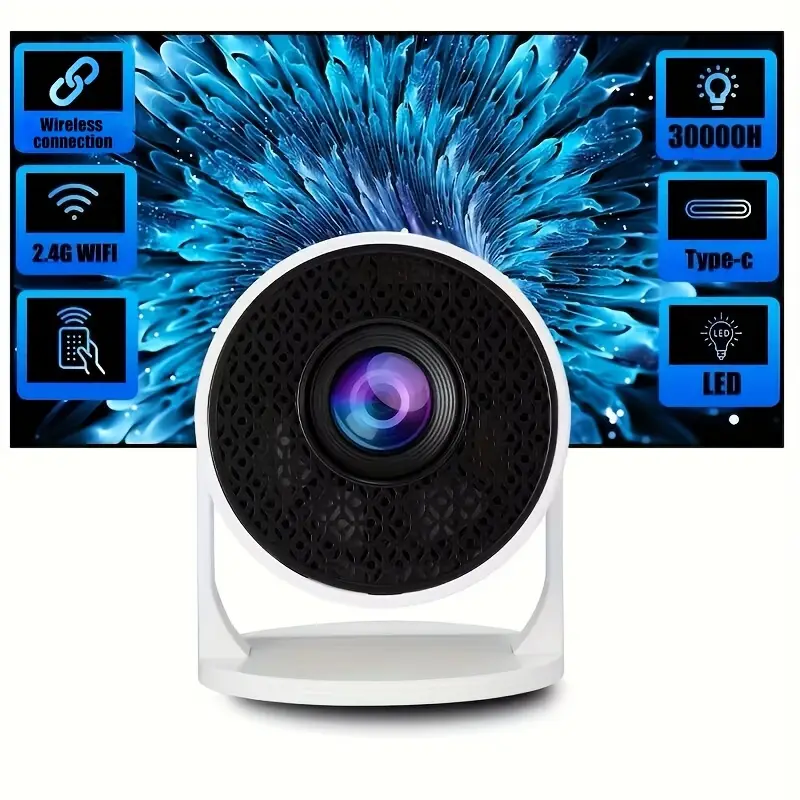 Compact USB-Powered Mini Projector - Hd 1080P, Indoor/Outdoor Movie & Video Display, Desktop  Home Theater Compatible
