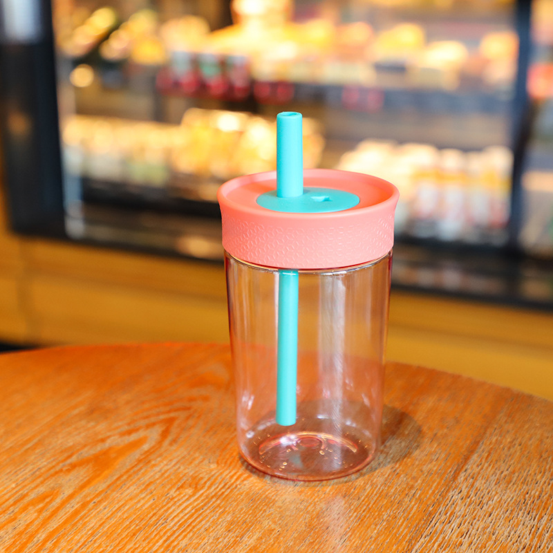 12oz klare isolerede kaffekrus med sugerør - lækagesikker bilkrus, juice, vand og iskaffekopper, krus, drikkeglas, bpa-fri