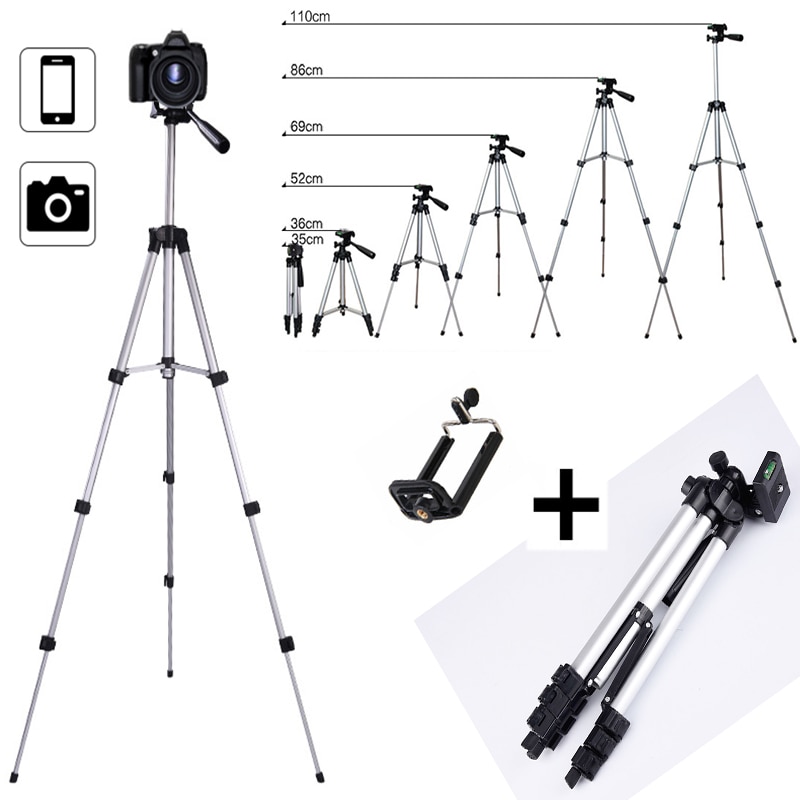 Udvidelig mobil smart telefon digitalkamera stativ stativ holder holder klip sæt til nikon til canon til iphone 6 6s 7