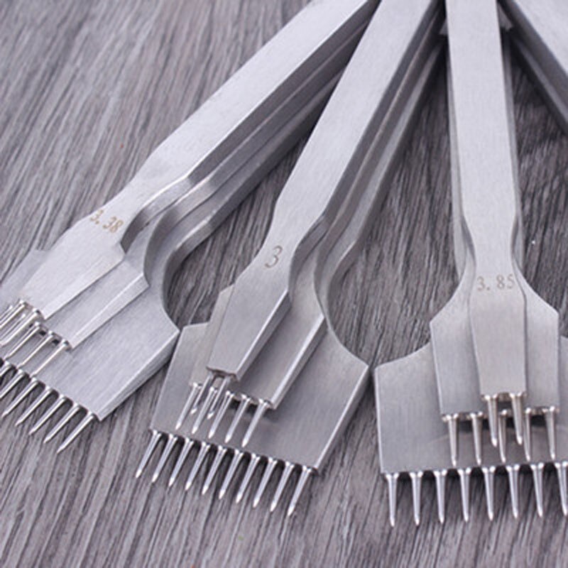 Leather Craft round Hole Punches pricking iron Spacing 3/3.38/3.85/4mm leather Punch Sewing Tools