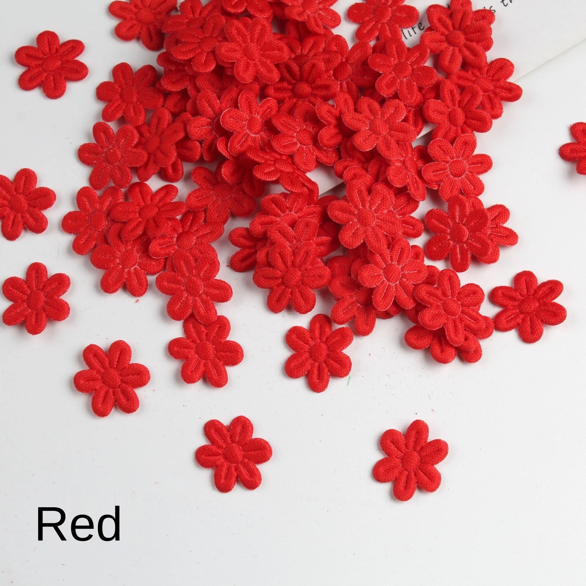 100 stücke sechs blättrige Blume Filz Stoff Prägung DIY NäHenne Handwerk Haarnadel Hand gefertigte Materialien Stoff Flecken Hochzeit Wohnkultur: Licht Grau